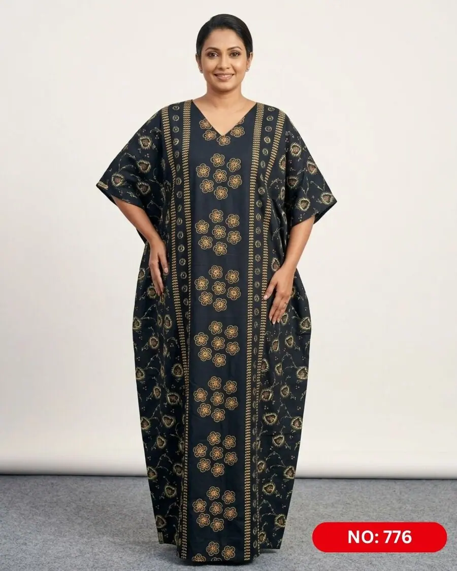 Bathik & Cotton Kaftan (NO.776) - MYNi Fashion Sri Lanka