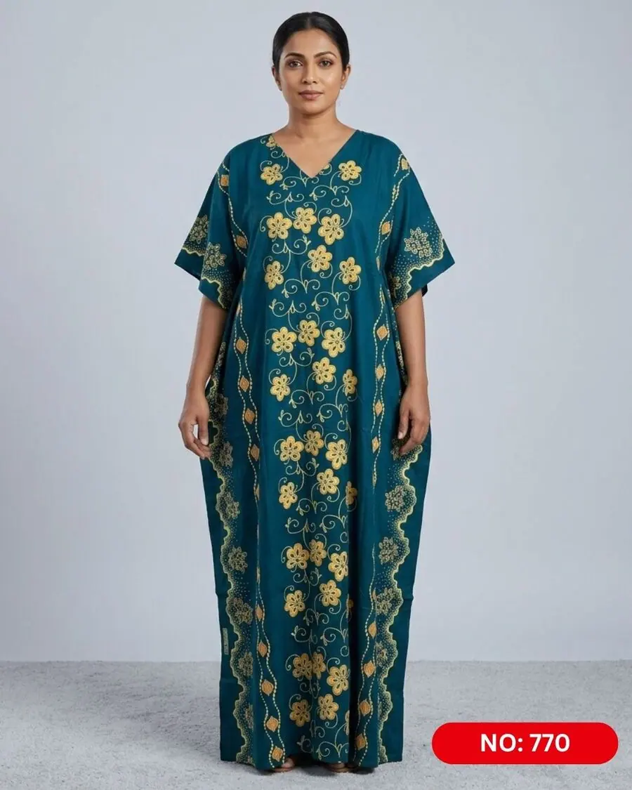 Bathik & Cotton Kaftan (NO.770) - MYNi Fashion Sri Lanka