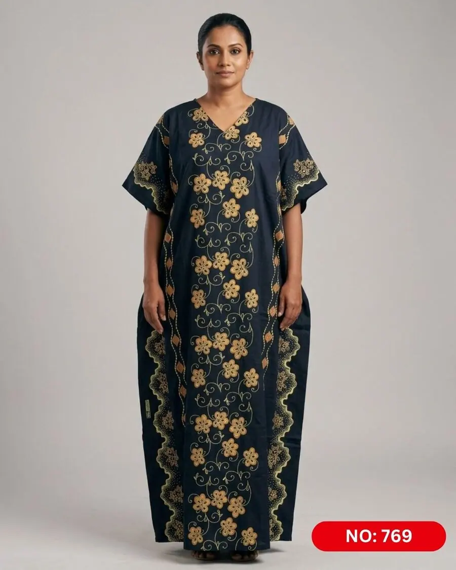 Bathik & Cotton Kaftan (NO.769) - MYNi Fashion Sri Lanka