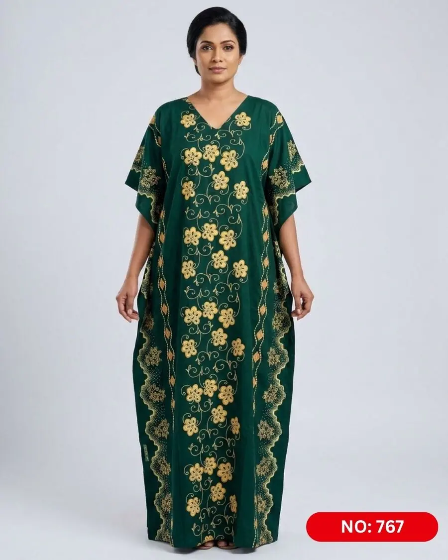 Bathik & Cotton Kaftan (NO.767) - MYNi Fashion Sri Lanka