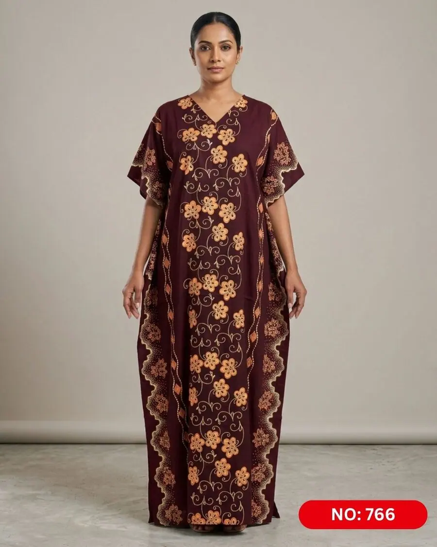 Bathik & Cotton Kaftan (NO.766) - MYNi Fashion Sri Lanka