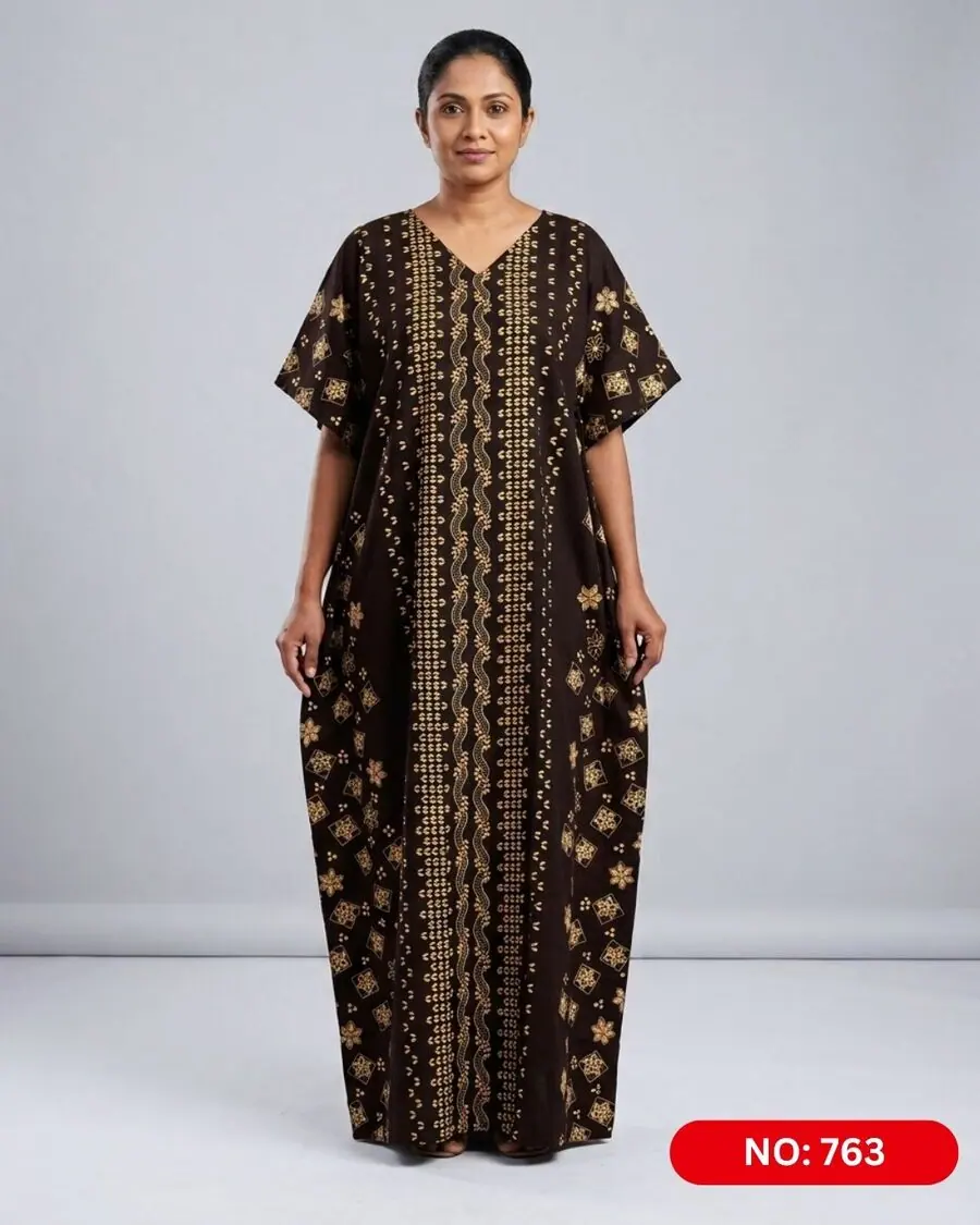 Bathik & Cotton Kaftan (NO.763) - MYNi Fashion Sri Lanka