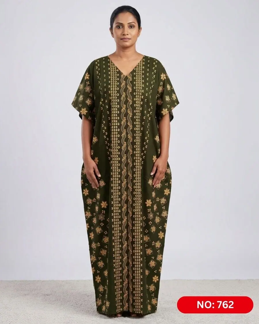 Bathik & Cotton Kaftan (NO.762) - MYNi Fashion Sri Lanka