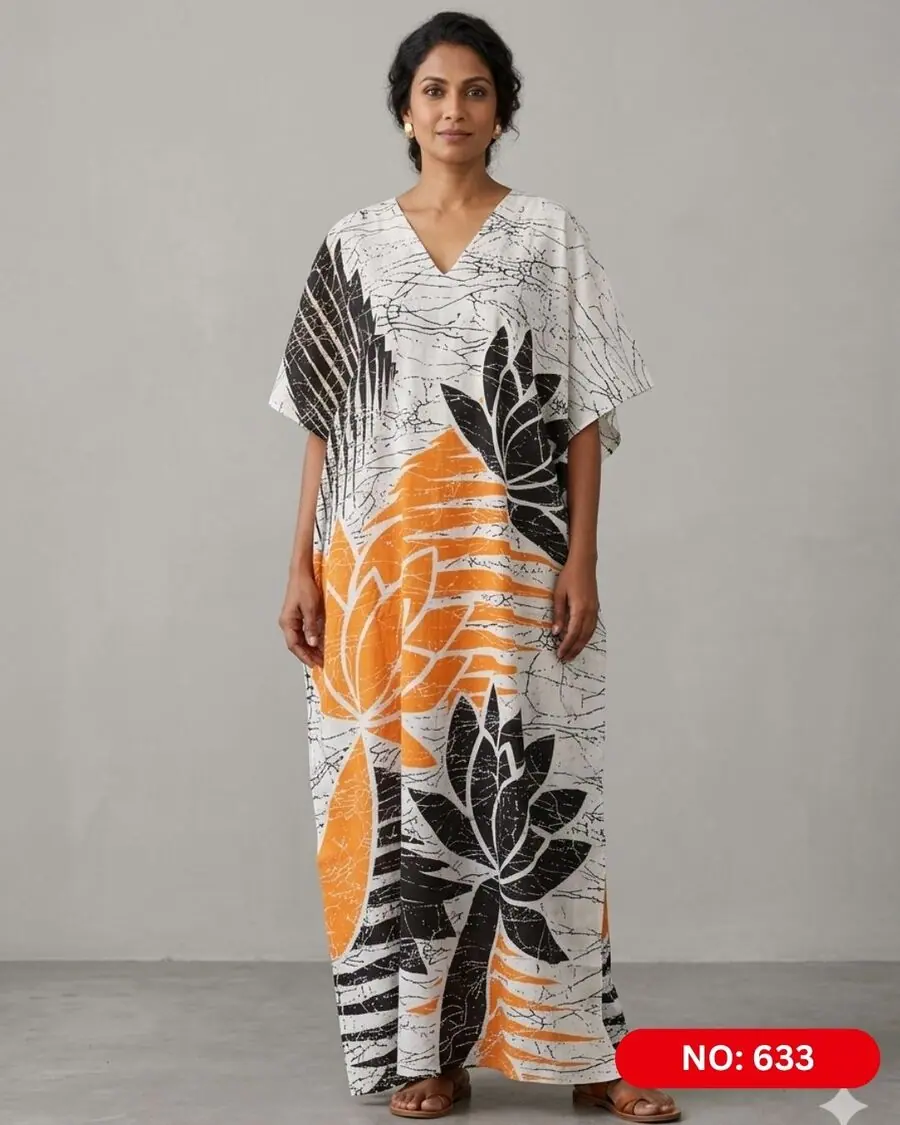 Bathik & Cotton Kaftan (NO.633) - MYNi Fashion Sri Lanka
