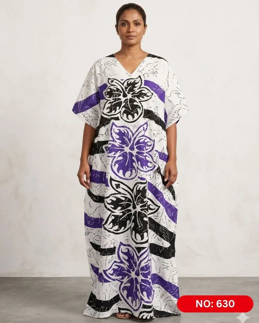 Bathik & Cotton Kaftan (NO.630) - MYNi Fashion Sri Lanka