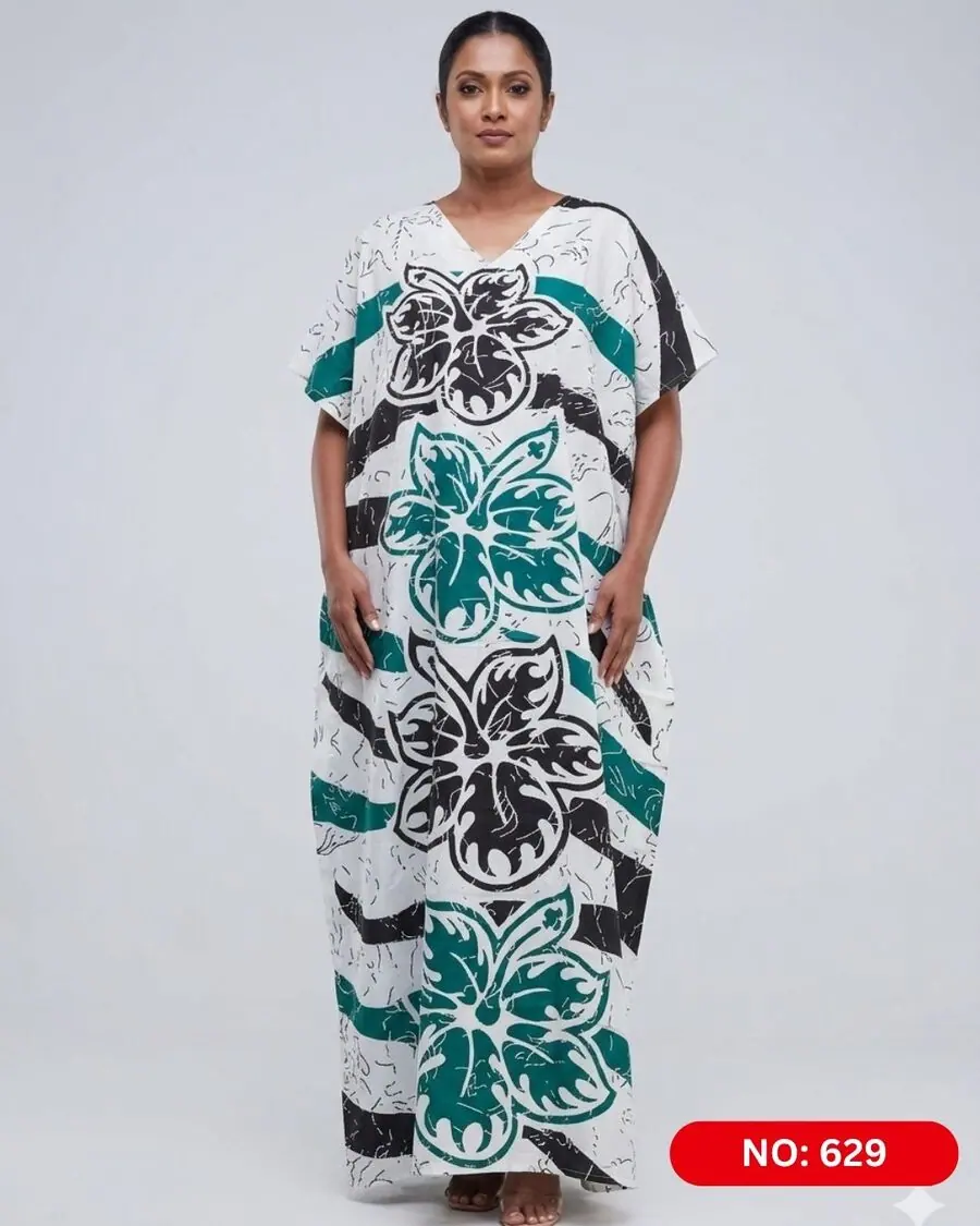 Bathik & Cotton Kaftan (NO.629) - MYNi Fashion Sri Lanka
