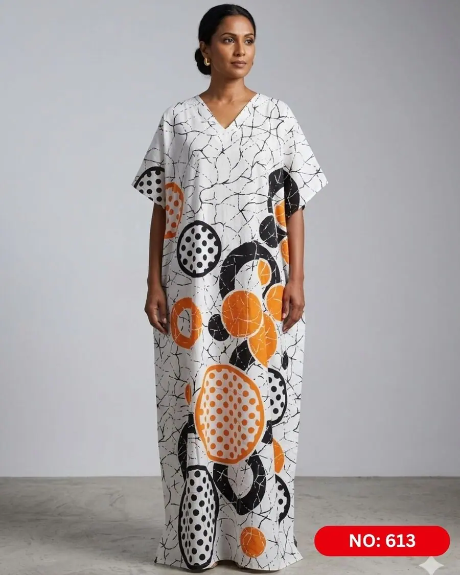Bathik & Cotton Kaftan (NO.613) - MYNi Fashion Sri Lanka