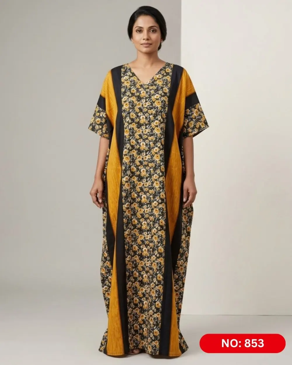 Bathik & Cotton Kaftan (NO.853) - MYNi Fashion Sri Lanka