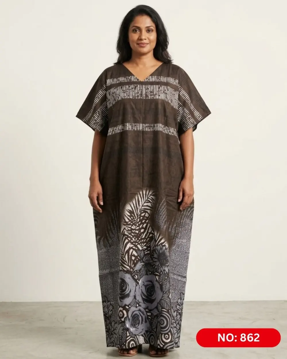 Bathik & Cotton Kaftan (NO.862) - MYNi Fashion Sri Lanka