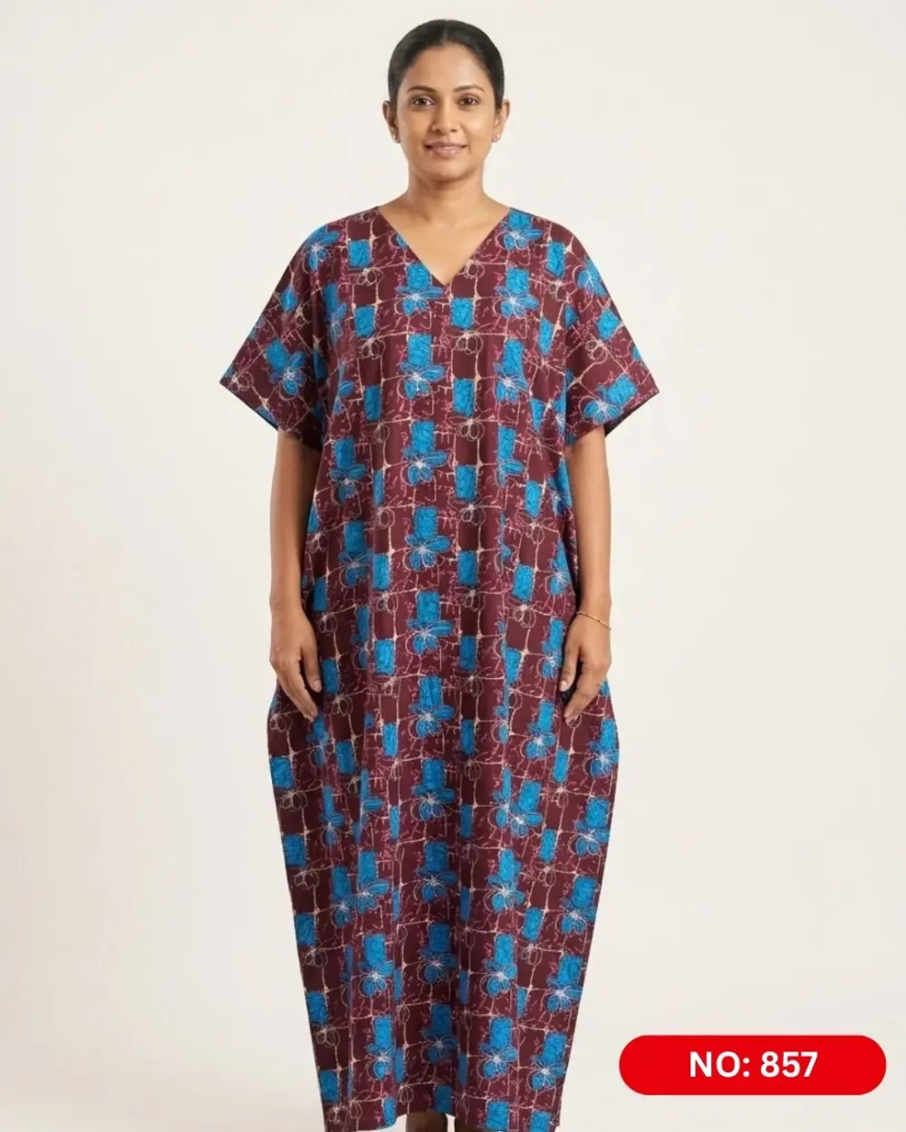 Bathik & Cotton Kaftan (NO:557) - MYNi Fashion Sri Lanka